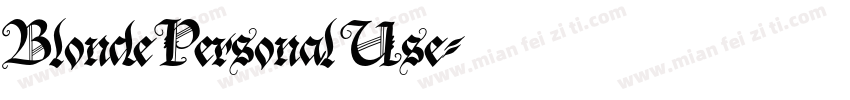 Blonde Personal Use字体转换